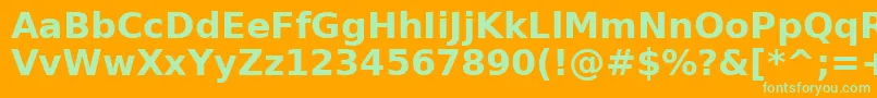 Police PrimaSansBoldBt – polices vertes sur fond orange
