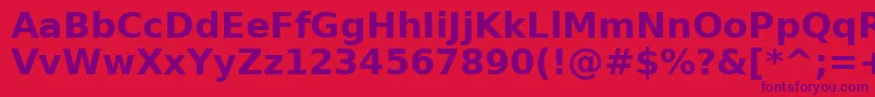 PrimaSansBoldBt Font – Purple Fonts on Red Background