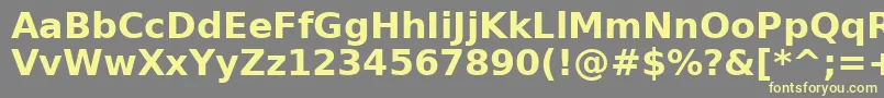 PrimaSansBoldBt Font – Yellow Fonts on Gray Background