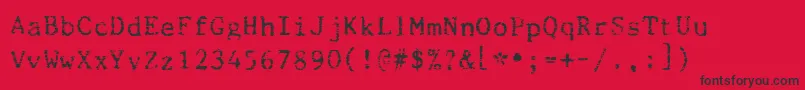 Beccaria Font – Black Fonts on Red Background