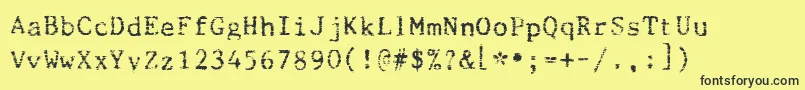 Beccaria Font – Black Fonts on Yellow Background