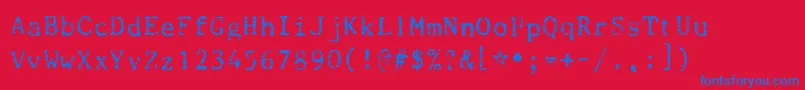Beccaria Font – Blue Fonts on Red Background