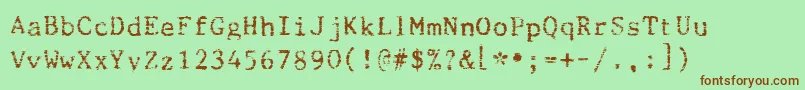 Beccaria Font – Brown Fonts on Green Background