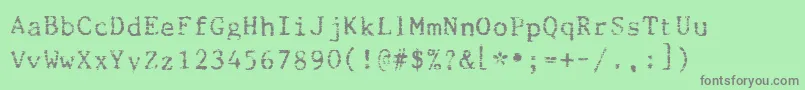 Beccaria Font – Gray Fonts on Green Background