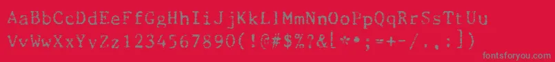 Beccaria Font – Gray Fonts on Red Background