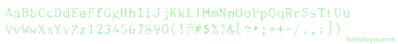 Beccaria Font – Green Fonts on White Background
