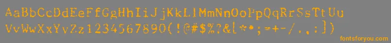 Beccaria Font – Orange Fonts on Gray Background