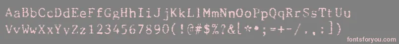 Beccaria Font – Pink Fonts on Gray Background