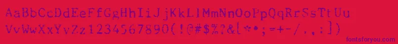 Beccaria Font – Purple Fonts on Red Background