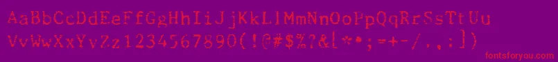 Beccaria Font – Red Fonts on Purple Background