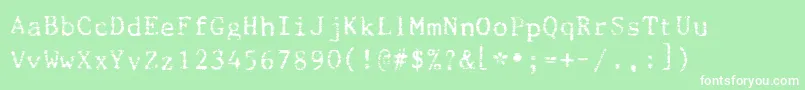 Beccaria Font – White Fonts on Green Background