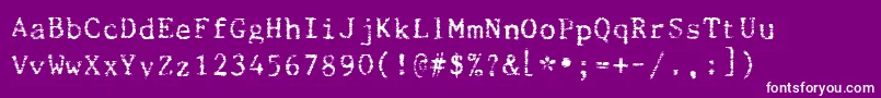 Beccaria-Schriftart – Weiße Schriften auf violettem Hintergrund