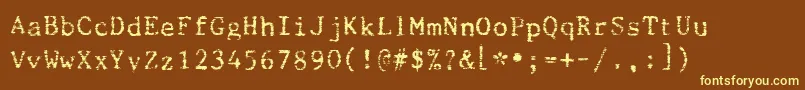 Beccaria Font – Yellow Fonts on Brown Background