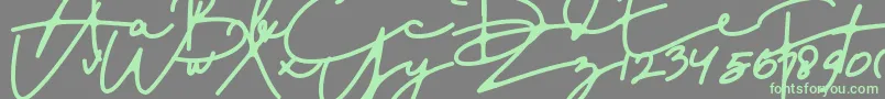 DreamOnly Font – Green Fonts on Gray Background