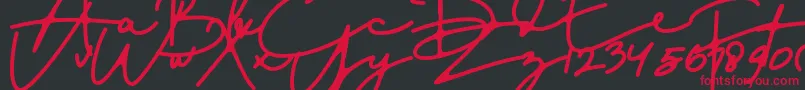 DreamOnly Font – Red Fonts on Black Background