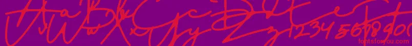 DreamOnly Font – Red Fonts on Purple Background