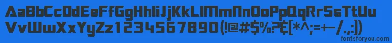 Sftransroboticscondensed Font – Black Fonts on Blue Background