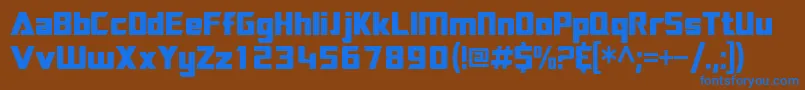 Sftransroboticscondensed Font – Blue Fonts on Brown Background