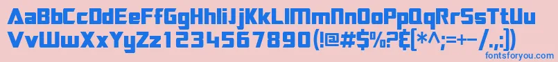 Sftransroboticscondensed Font – Blue Fonts on Pink Background