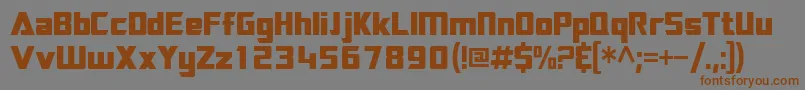 Sftransroboticscondensed Font – Brown Fonts on Gray Background