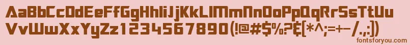 Sftransroboticscondensed Font – Brown Fonts on Pink Background