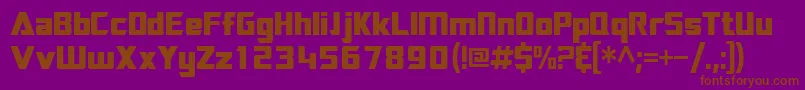 Sftransroboticscondensed Font – Brown Fonts on Purple Background