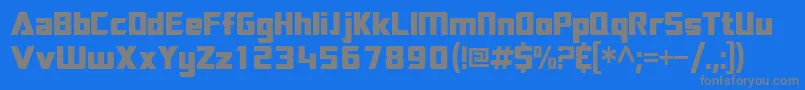 Sftransroboticscondensed Font – Gray Fonts on Blue Background