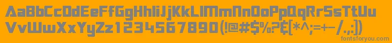 Sftransroboticscondensed Font – Gray Fonts on Orange Background