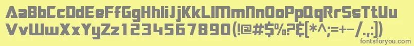 Sftransroboticscondensed Font – Gray Fonts on Yellow Background