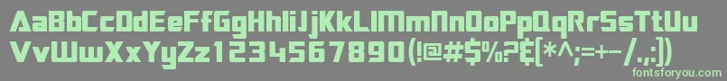 Sftransroboticscondensed Font – Green Fonts on Gray Background