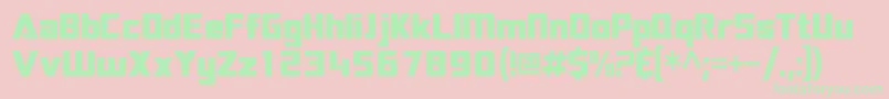 Sftransroboticscondensed Font – Green Fonts on Pink Background