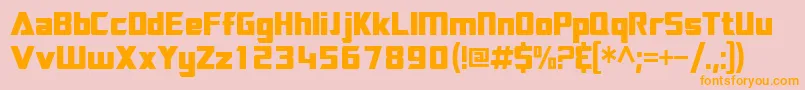 Sftransroboticscondensed Font – Orange Fonts on Pink Background