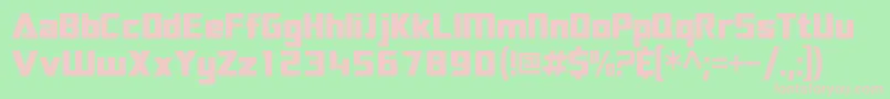 Sftransroboticscondensed Font – Pink Fonts on Green Background