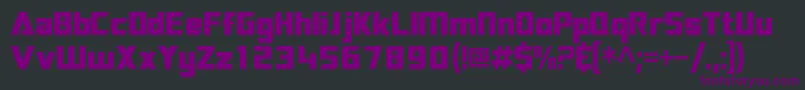 Sftransroboticscondensed Font – Purple Fonts on Black Background