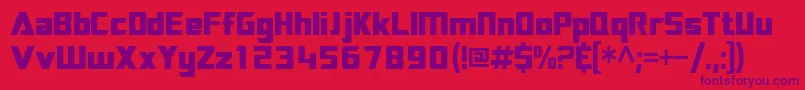 Sftransroboticscondensed Font – Purple Fonts on Red Background