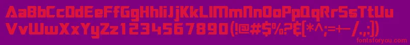 Sftransroboticscondensed Font – Red Fonts on Purple Background