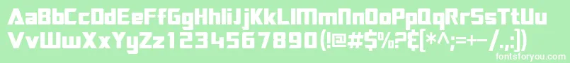 Sftransroboticscondensed Font – White Fonts on Green Background