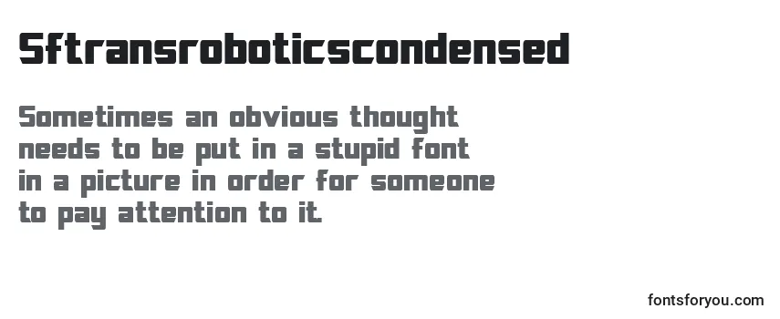 Review of the Sftransroboticscondensed Font