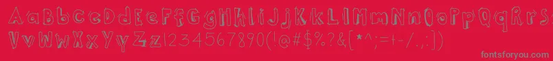 ThisWayUp Font – Gray Fonts on Red Background