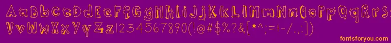 ThisWayUp Font – Orange Fonts on Purple Background