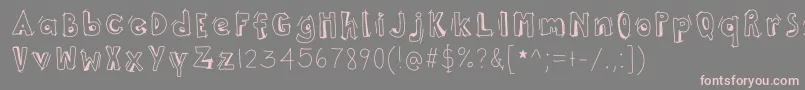 ThisWayUp Font – Pink Fonts on Gray Background