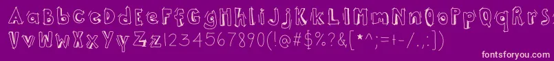 ThisWayUp Font – Pink Fonts on Purple Background