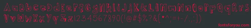 ThisWayUp Font – Red Fonts on Black Background