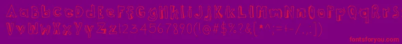 ThisWayUp Font – Red Fonts on Purple Background