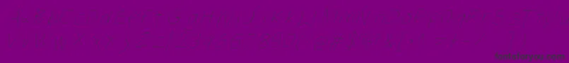 Czcionka Filamentfourseven – czarne czcionki na fioletowym tle