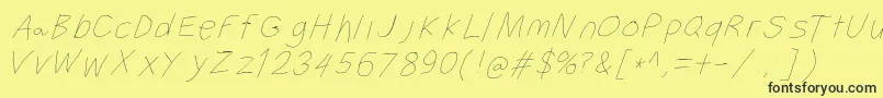 Шрифт Filamentfourseven – чёрные шрифты на жёлтом фоне