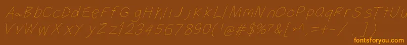 Filamentfourseven Font – Orange Fonts on Brown Background