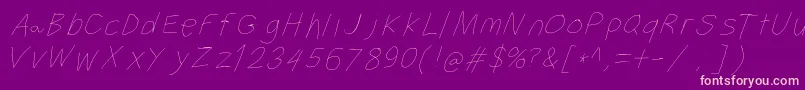 Filamentfourseven Font – Pink Fonts on Purple Background