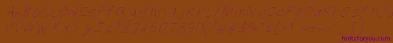 Filamentfourseven Font – Purple Fonts on Brown Background