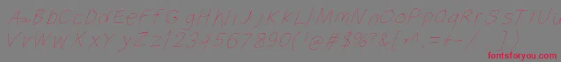 Filamentfourseven Font – Red Fonts on Gray Background